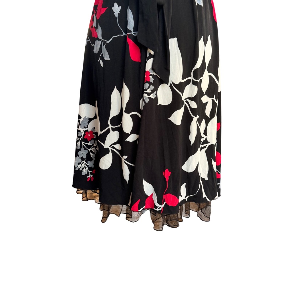 Speechless Floral Empire Waist Sun Dress Black Red White M59051UN6 Medium NWT - Picture 6 of 8
